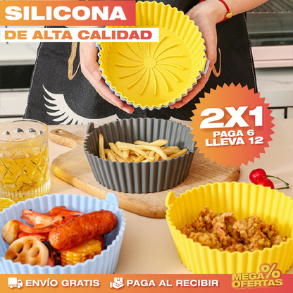 Set de 6 Canastas de Silicona para Air Fryer – Promo 2x1