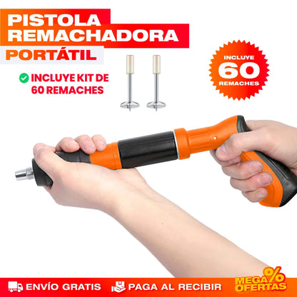 Pistola de Clavos de Acero + Kit 60 Remaches