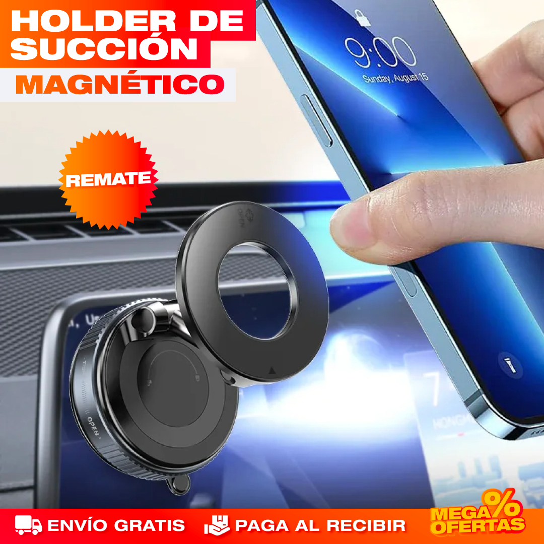 Soporte Magnético para Teléfono con Succión